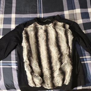 Zara collection sweater with faux fur.